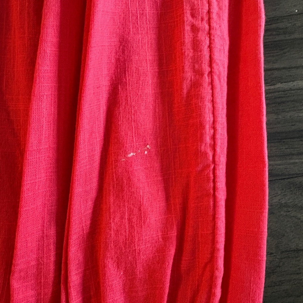 Billabong Dance Away Red Cotton Maxi Dress V-neckline - Picture 11 of 11